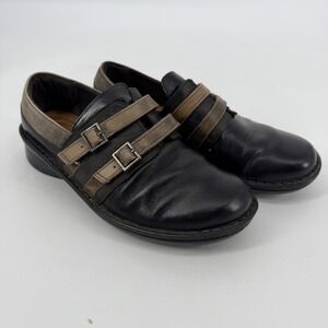 Naot Leather Mary Jane Comfort Shoes Black Brown EU 40 US 9